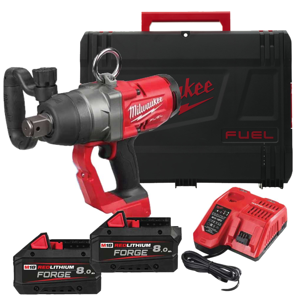Акумулаторен ударен гайковерт MILWAUKEE M18 ONEFHIWF1-802X, 18 V, 2033 Nm, 2 × 8,0 Ah / 4933499254